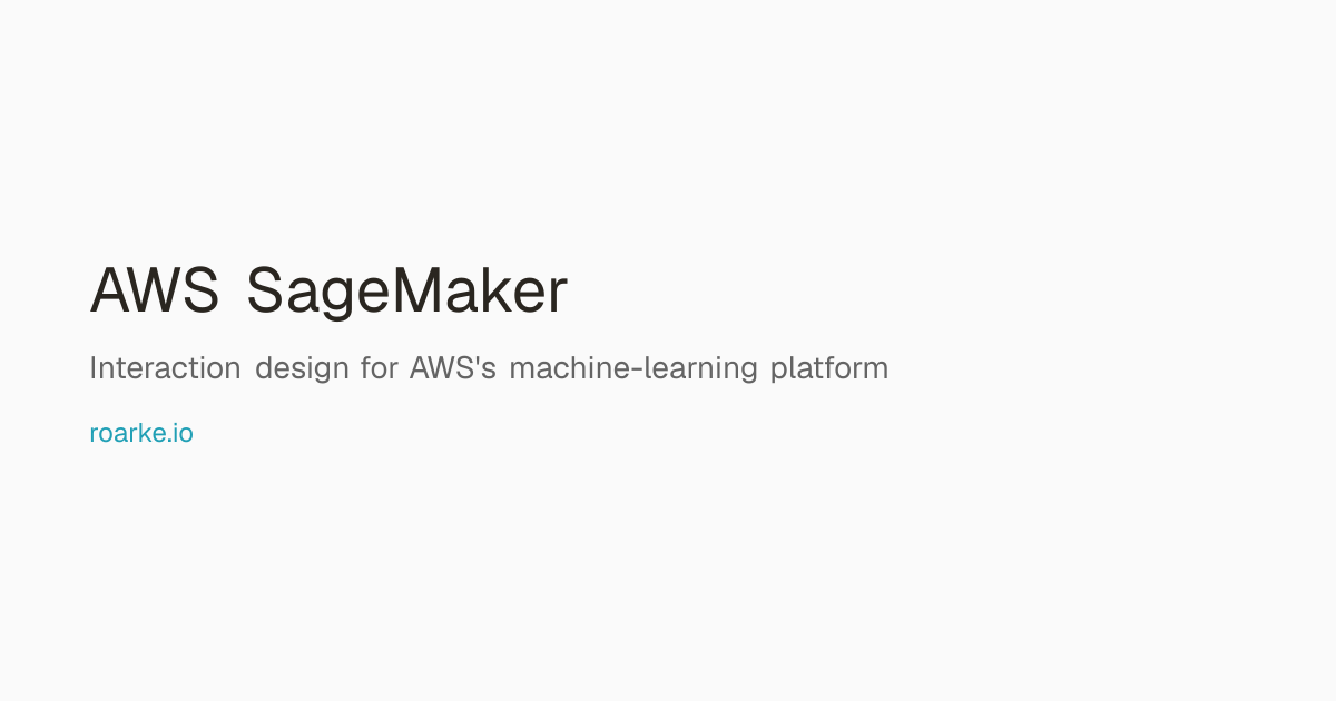 AWS SageMaker preview