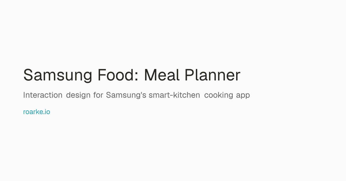 Samsung Food: Meal Planner preview